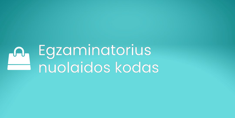 Egzaminatorius nuolaidos kodas