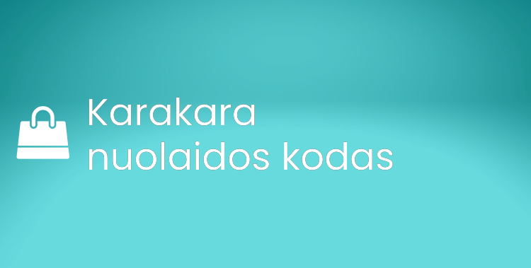 Karakara nuolaidos kodas