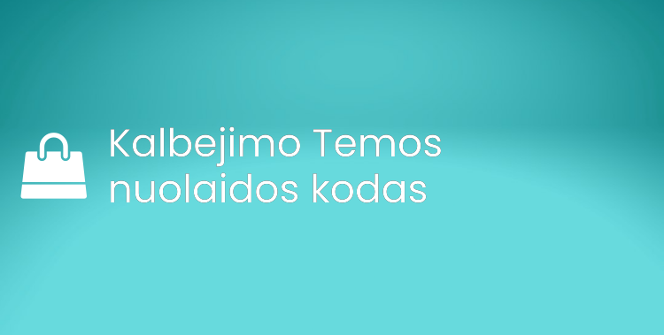 Kalbejimo Temos nuolaidos kodas