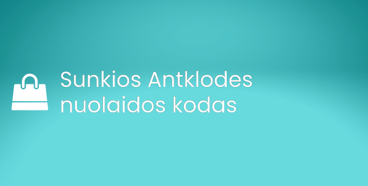 Sunkios Antklodes nuolaidos kodas