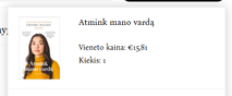 Krepšelyje 15,81 €