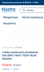 Komplektui taikoma 30 % nuolaida
